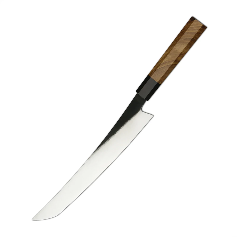 Sujihiki / Cutit pentru carne, cutit sushi și cutit sashimi - stil japonez, lamă din oțel inoxidabil și mâner din lemn de măslin - Hikari