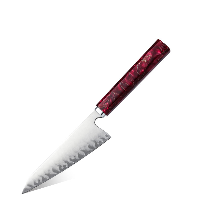 Cuțit Petty Hikari – Cuțit utilitar japonez profesional cu lamă frosted și mâner din rășină