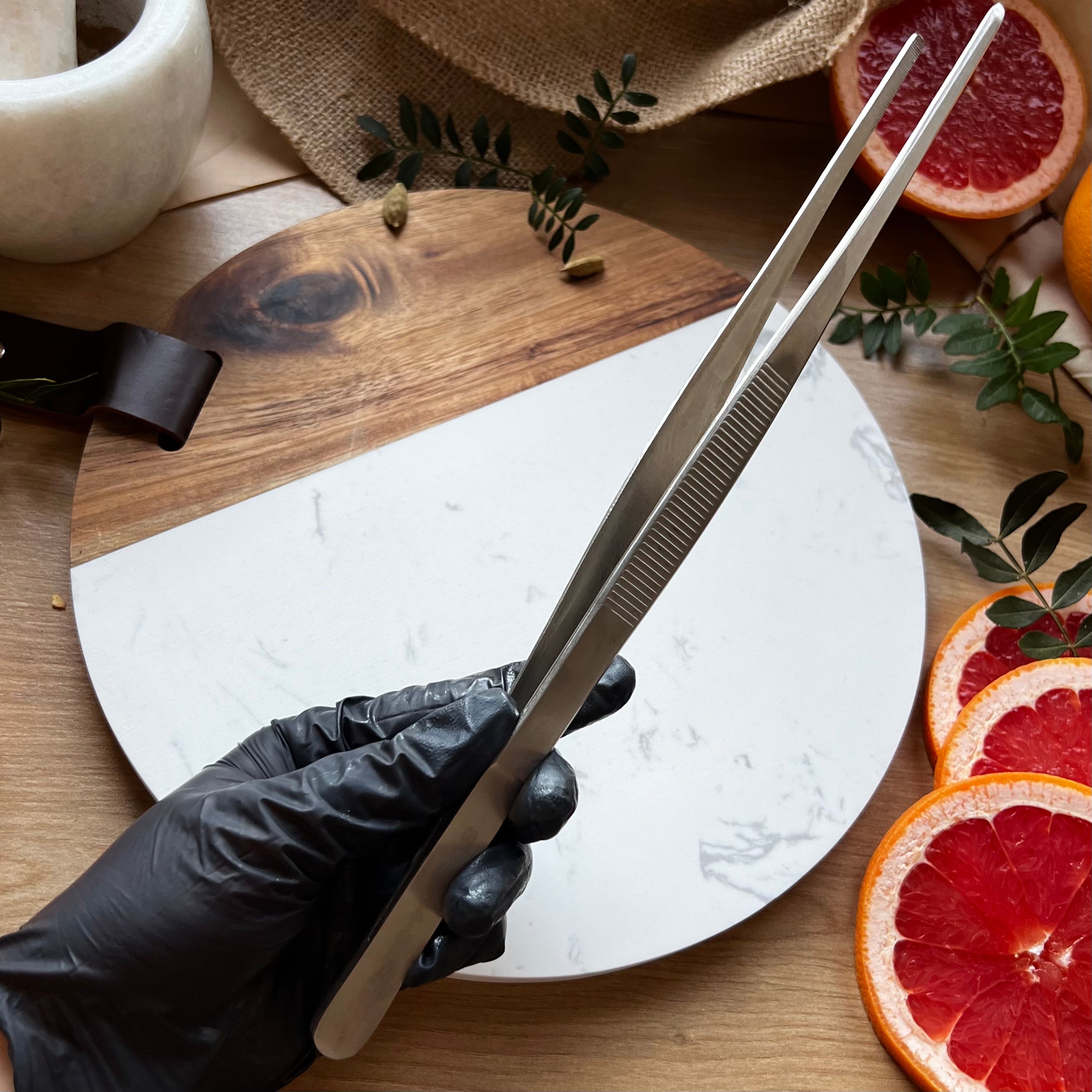 Pensetă de Bucătărie din Oțel Inoxidabil, Hikari – Clește de Bucătar de Precizie Antiderapant, Rezistent la Căldură