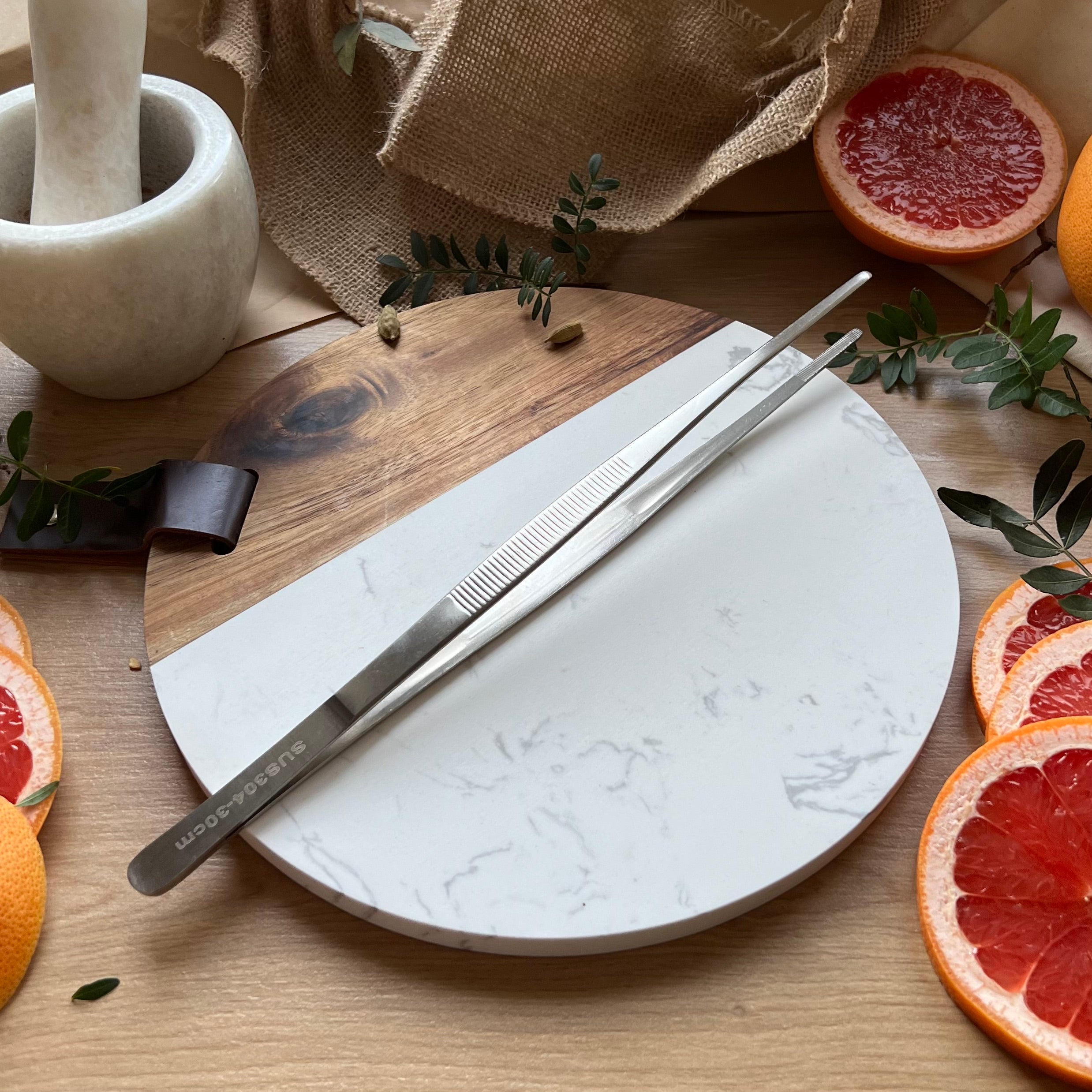 Pensetă de Bucătărie din Oțel Inoxidabil, Hikari – Clește de Bucătar de Precizie Antiderapant, Rezistent la Căldură