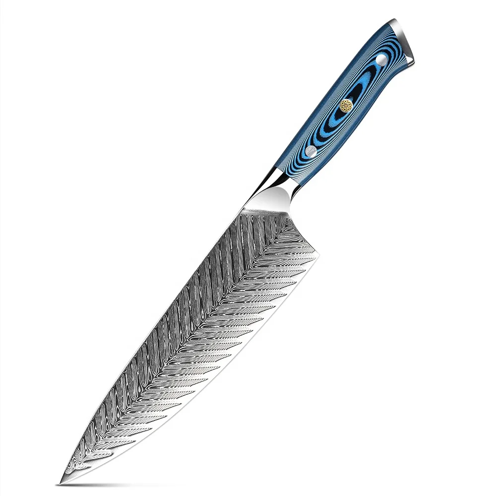 Cuțitul Bucătarului Premium, Hikari - Versatil, Oțel Damasc 73 Straturi, Mâner Pakkawood pentru Performanțe Culinare