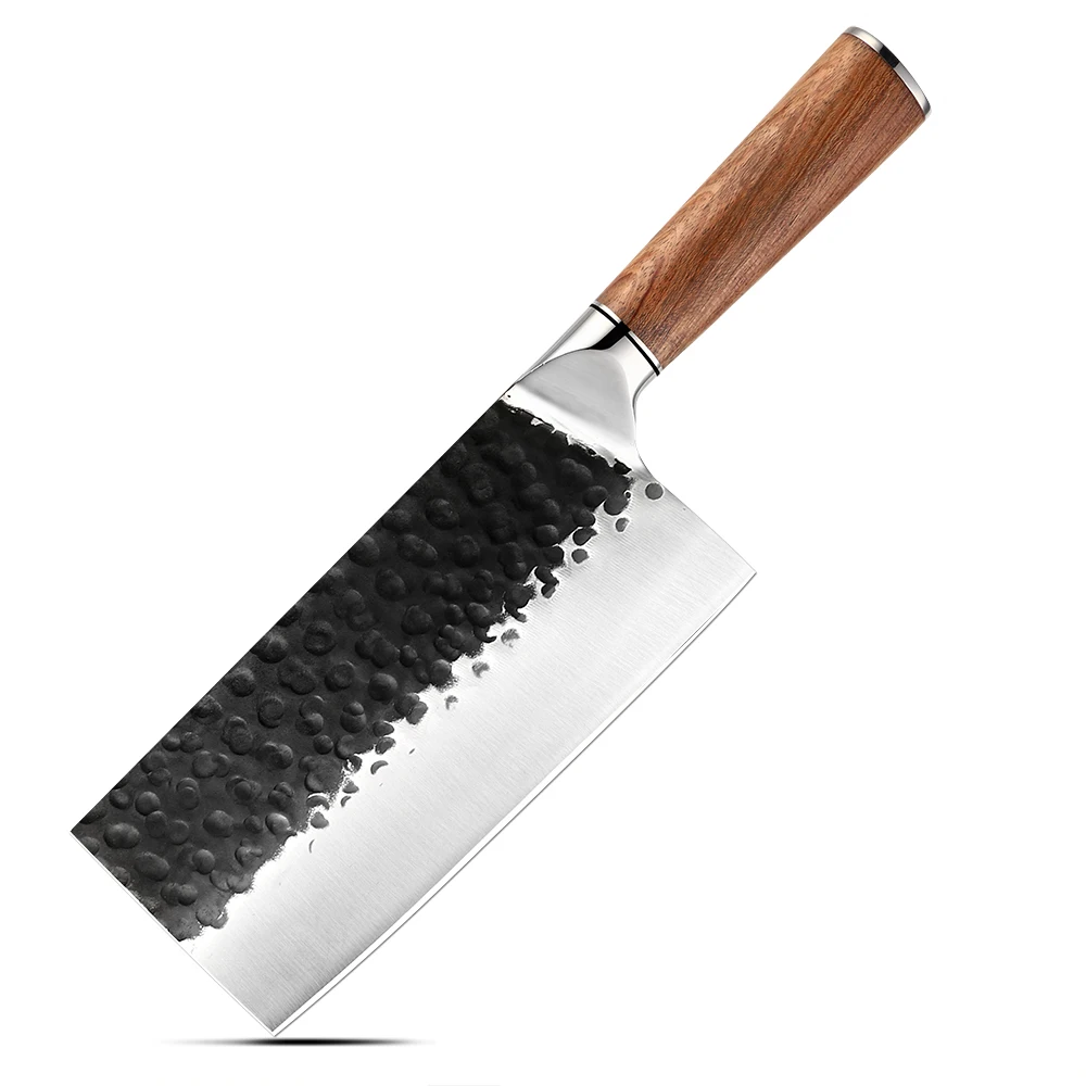 Satar robust, Hikari - oțel inoxidabil cu carbon, mâner din lemn de trandafir - pentru tăierea și măcelărirea ingredientelor dure - Hikari