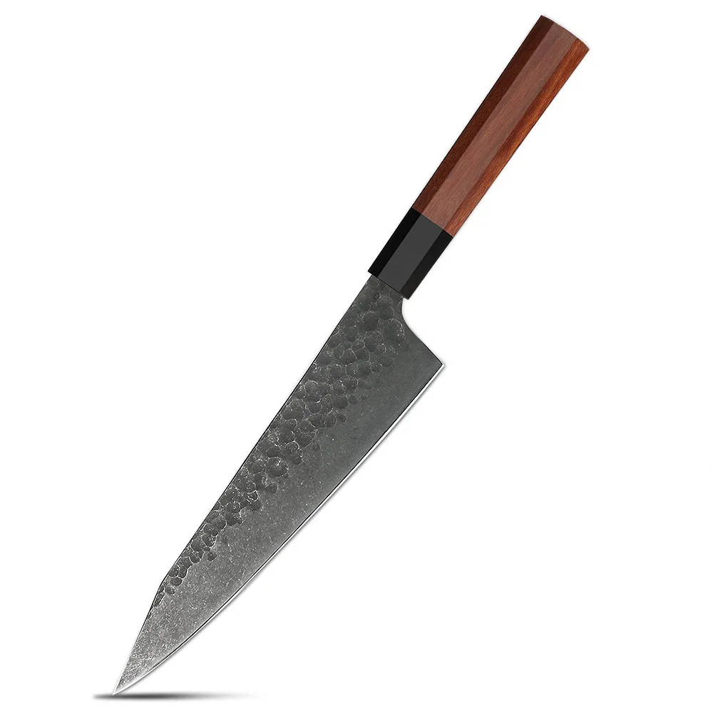 Cuțit Kiritsuke premium multifuncțional - Lamă din oțel cu conținut ridicat de carbon, mâner ergonomic din mahon 22 cm - Hikari