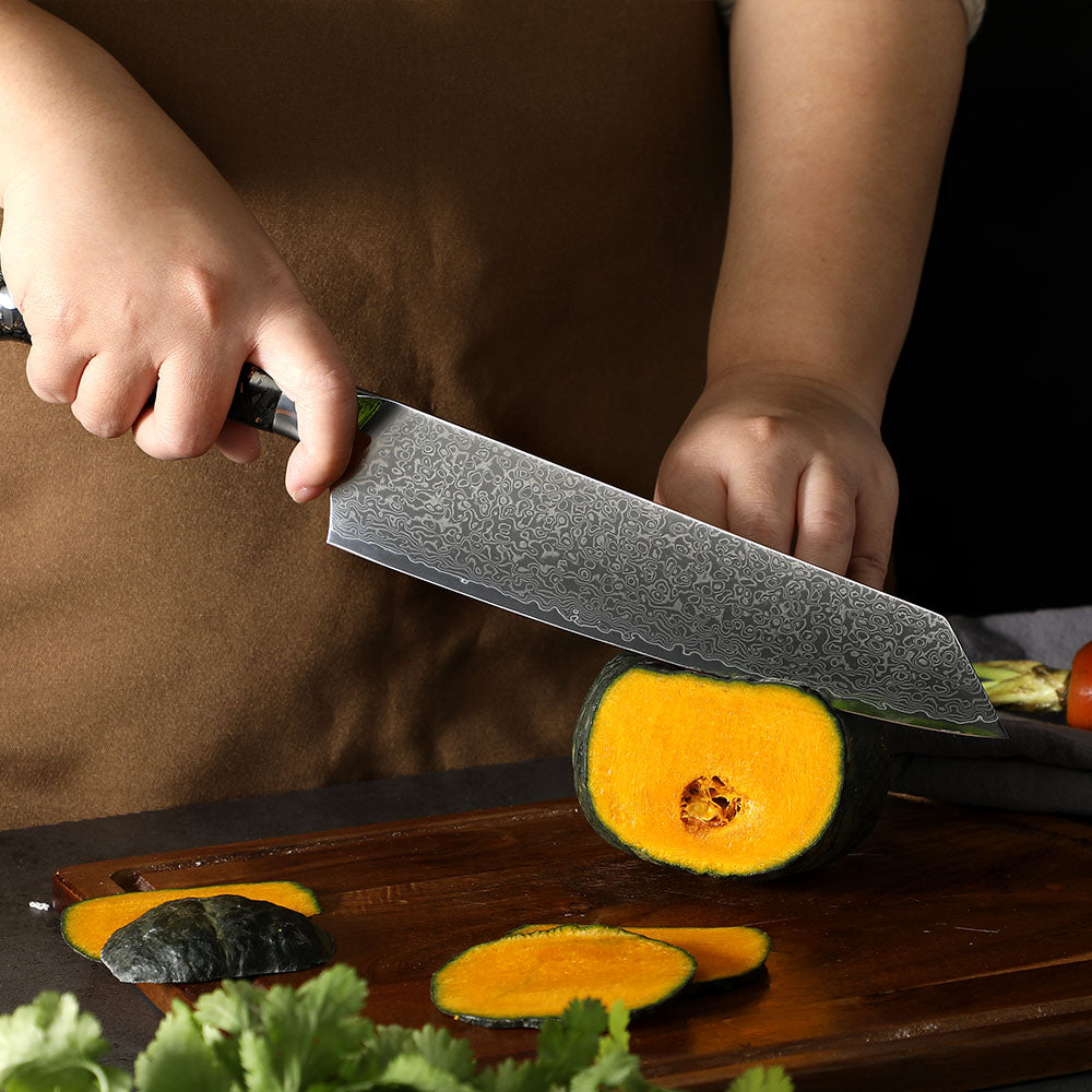 Cuțit premium pentru profesioniști, Hikari - Lamă din oțel Damasc cu VG-10, cuțit de bucătărie multifuncțional - Hikari