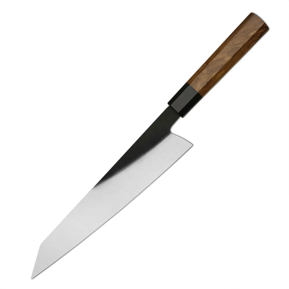 Professional kiritsuke chef knife with olive wood handle