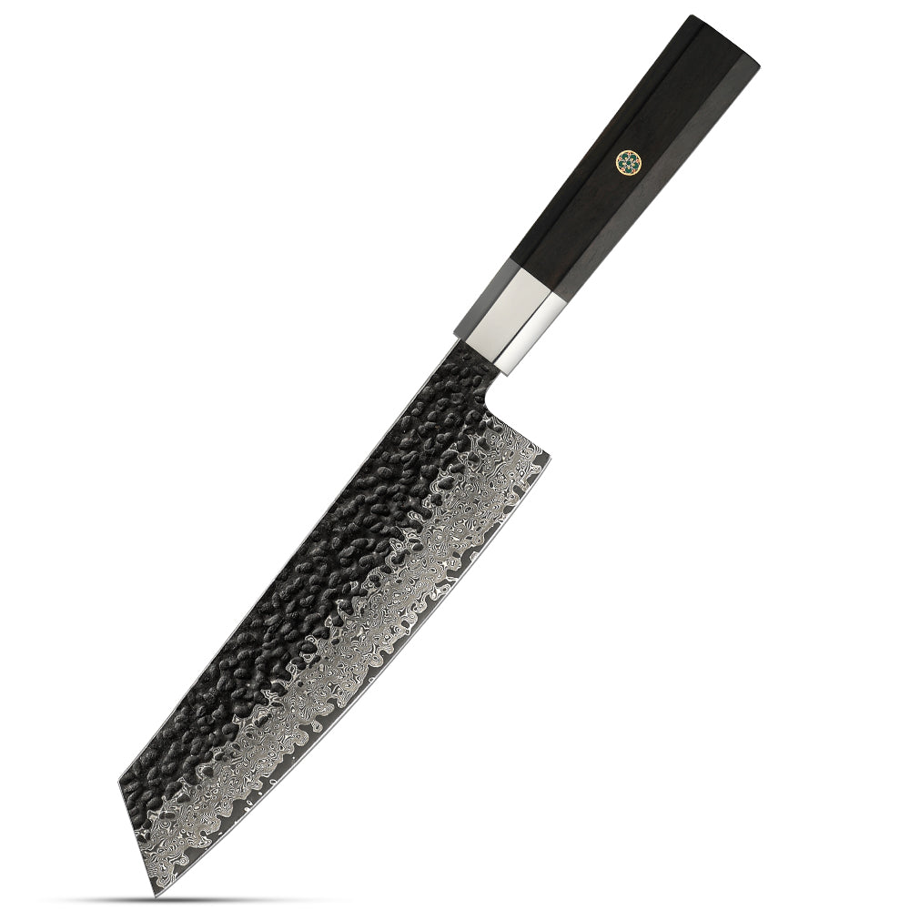 Cuțit Kiritsuke profesional, Hikari - Cuțit de bucătărie multifuncțional cu miez VG -10 și oțel Damasc, mâner Ebony - Hikari