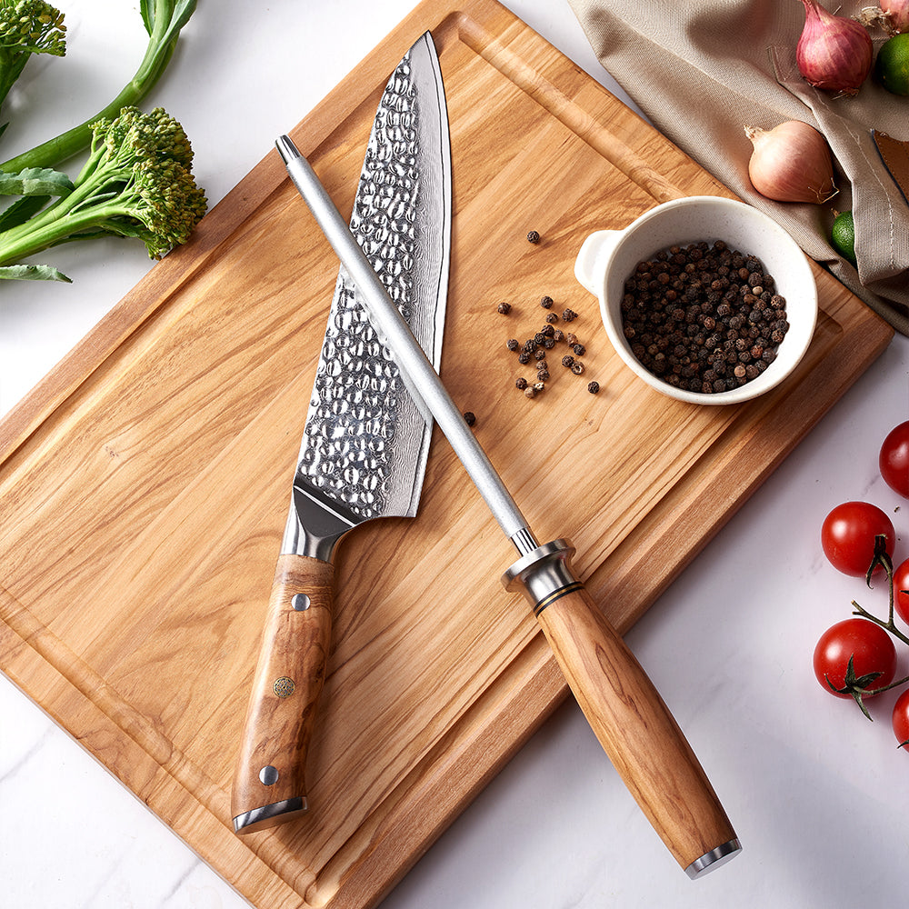 Oțel de ascuțit cuțite Hikari - tijă de ascuțit acoperită cu diamant cu conținut ridicat de carbon - Hikari