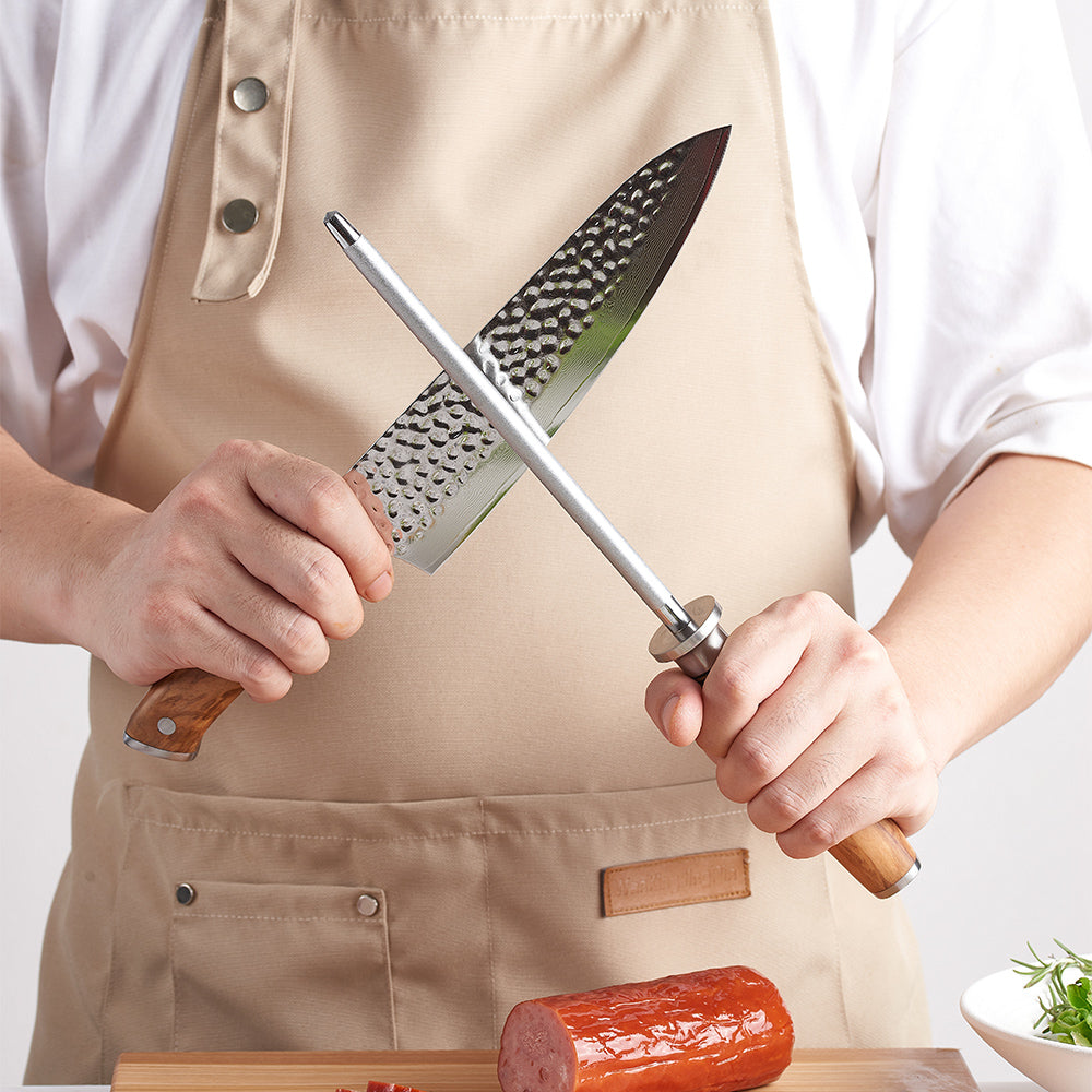 Oțel de ascuțit cuțite Hikari - tijă de ascuțit acoperită cu diamant cu conținut ridicat de carbon - Hikari