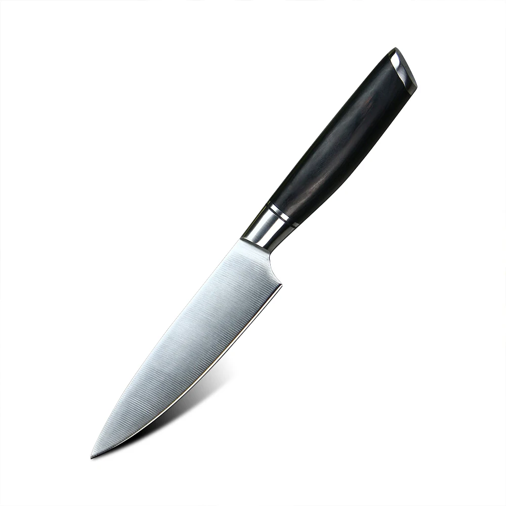 Petty / Small Kitchen Knife, Hikari – German Steel Blade and Black Pakkawood Handle for Small Chopping Tasks - Hikari
