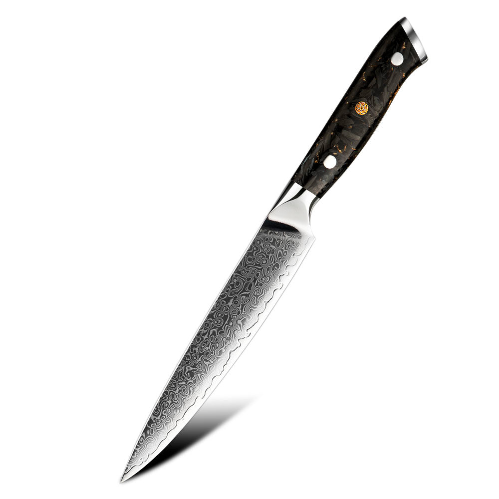 Cuțit mic profesional Hikari - Lamă din oțel Damascus VG -10, mâner full tang din rășină, cuțit mic de bucătărie - Hikari