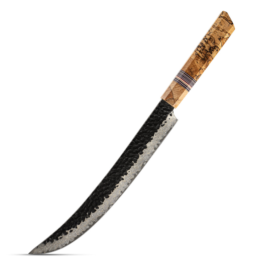 Slaughter VG-10 Damasc Kurouchi Hammered, Maner G10 si Artar 25cm