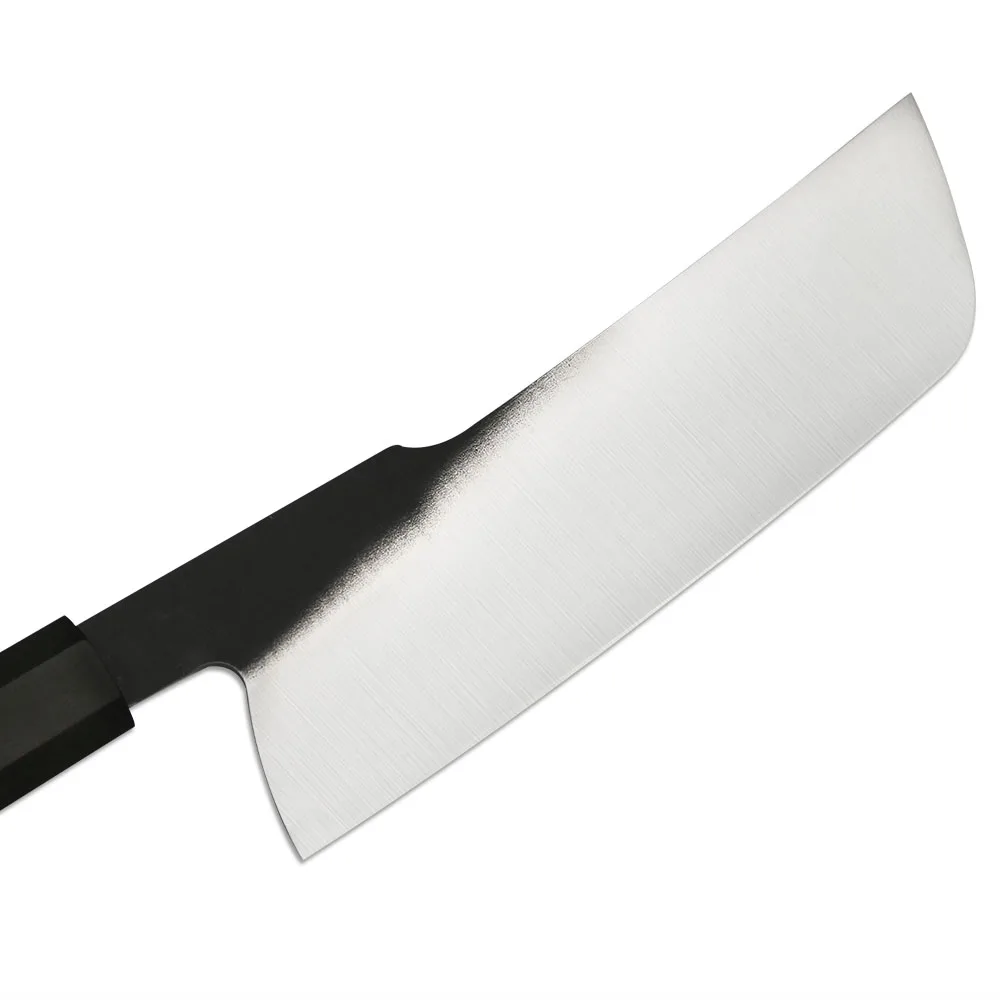 Nakiri Neregulat 440C Otel Inoxidabil Kurouchi, Maner din Lemn de Maslin Premium 18cm