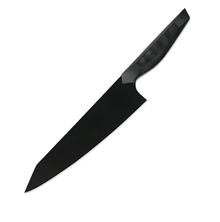 Japanese Kitchen knife plated with black titanium