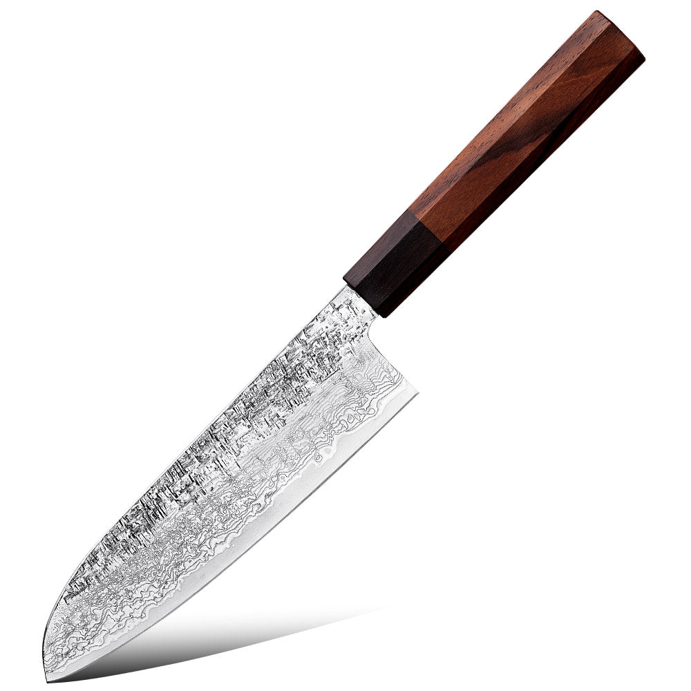 Decorative knife with a wooden handle on a white background